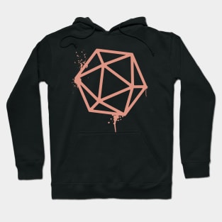 D20 Dice Flesh Pink Tabletop RPG Gaming Hoodie